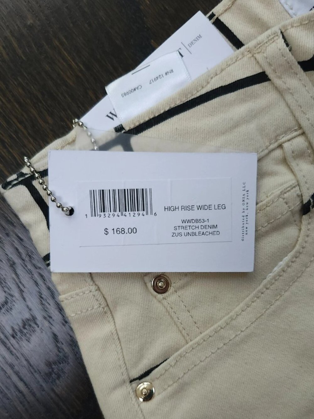 WeWoreWhat High Rise Wide Leg Scribble Jeans Size 25 New With Tags BNWT - Picture 3 of 6